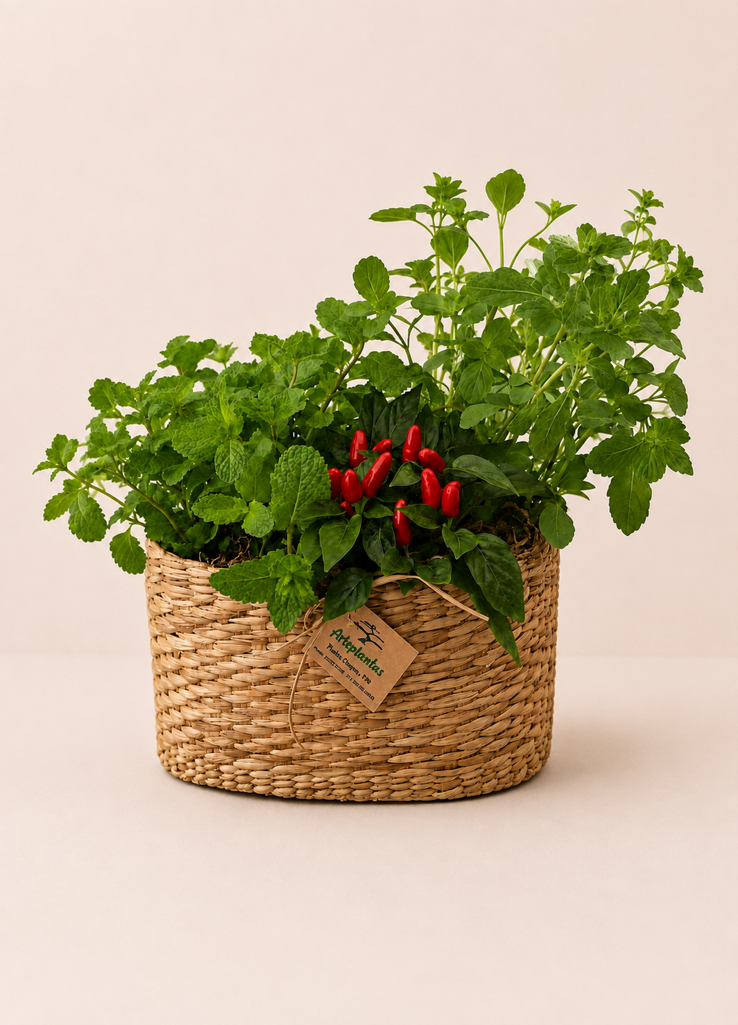 Cesta de temperos com pimenteira